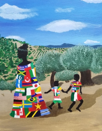 Acrylic on canvas board | Saguaro High School