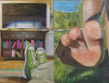 Pastel and colored pencil on paper | Coronado High School